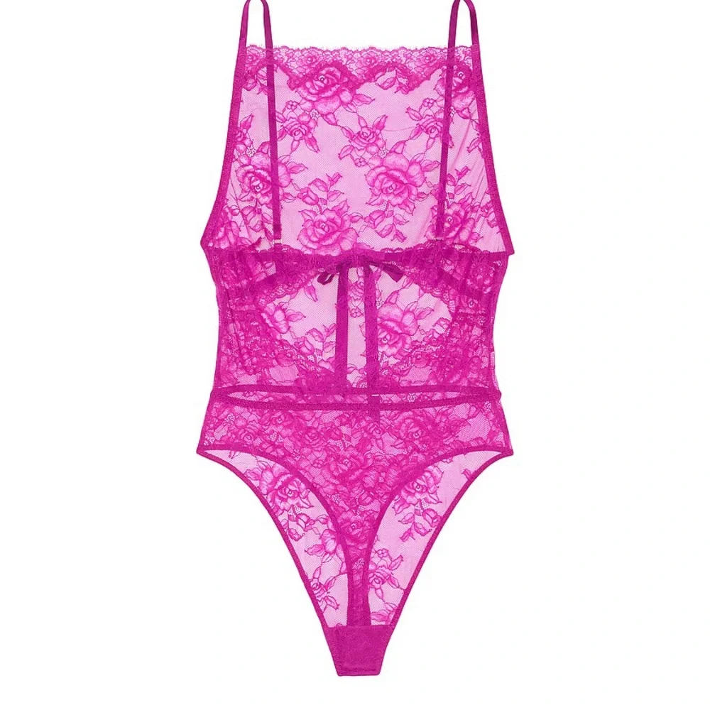 Victorias Secret High Neck Lace Teddy - Picture 3 of 5